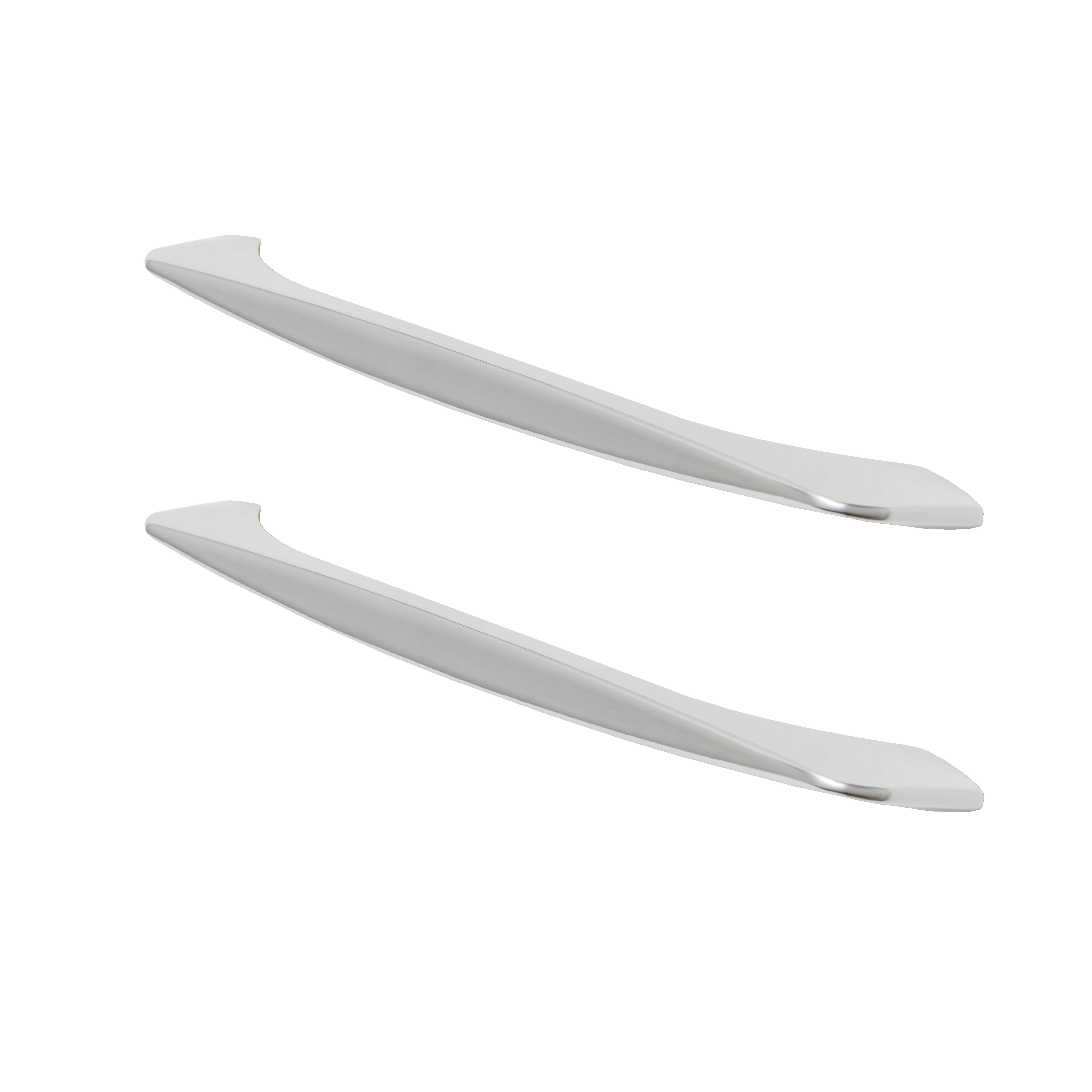 GoodHome Cilantro Chrome effect Silver Kitchen cabinets Bow Handle (L)21.8cm (D)30mm, Pack of 2
