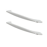 GoodHome Cilantro Chrome effect Silver Kitchen cabinets Handle (L)21.8cm, Pack of 2
