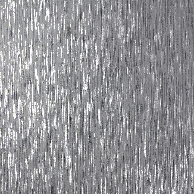Goodhome Ciral Dark Grey Striped Metallic Effect Textured Wallpaper Diy At B Q - Grey Metallic Textured Wallpaper