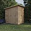GoodHome Clapperton 6x4ft Pent Dip treated Shiplap Shed with floor (Base included)