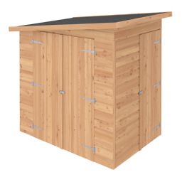 GoodHome Clapperton 6x4ft Pent Dip treated Shiplap Shed with floor