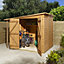 GoodHome Clapperton 8x6 ft Pent Shiplap Wooden 2 door Shed with floor - Assembly service included