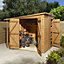 GoodHome Clapperton 8x6 ft Pent Wooden 2 door Shed with floor - Assembly service included