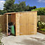 GoodHome Clapperton 8x6 ft Pent Wooden 2 door Shed with floor (Base included)
