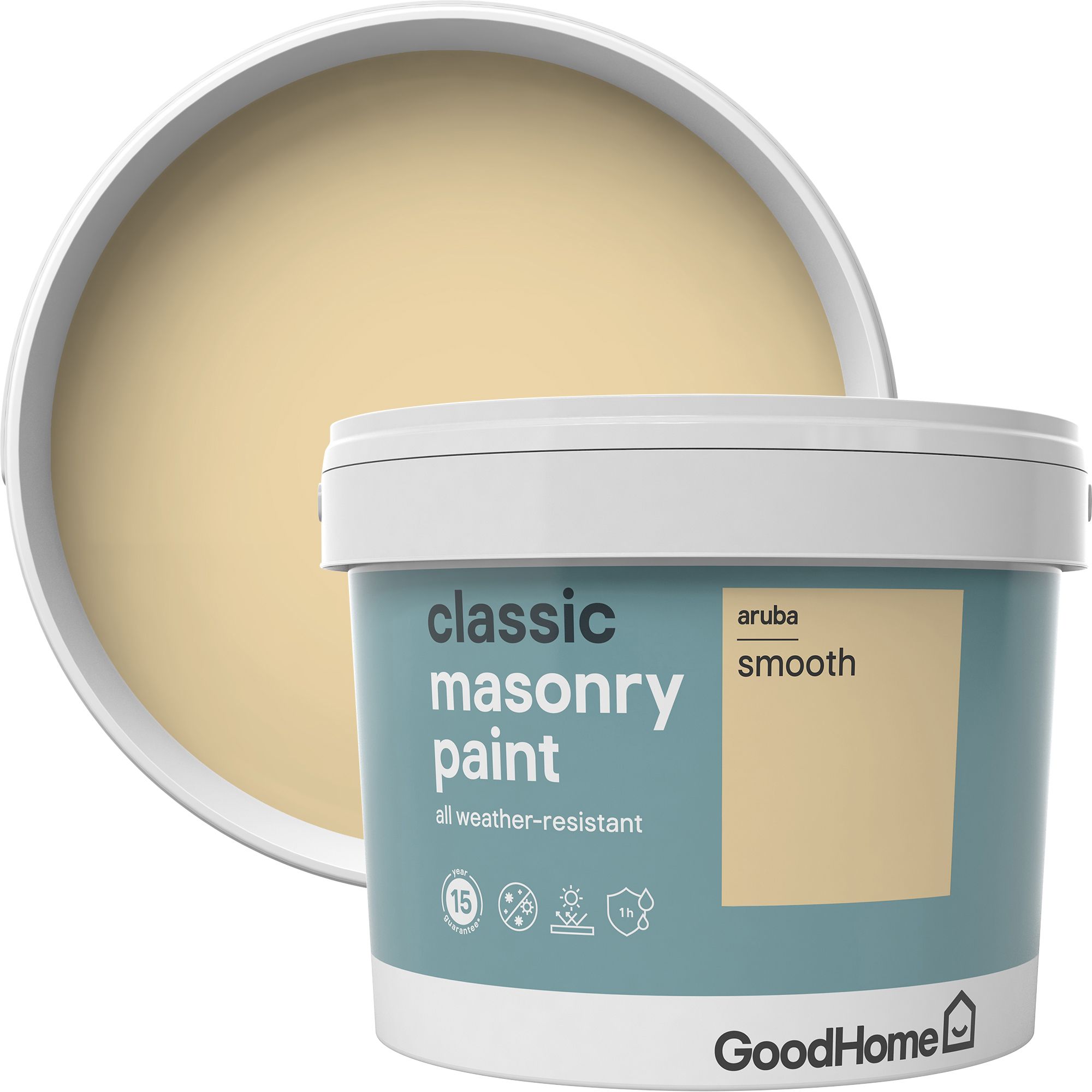 GoodHome Classic Aruba Smooth Matt Masonry Paint, 10L | DIY At B&Q