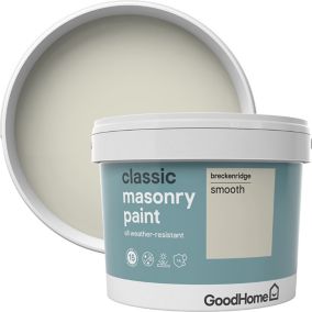 GoodHome Classic Breckenridge Smooth Matt Grey Masonry paint, 10L