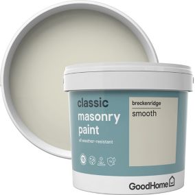 GoodHome Classic Breckenridge Smooth Matt Grey Masonry paint, 5L