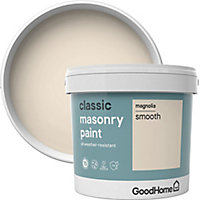 GoodHome Classic Magnolia Smooth Matt Masonry paint, 5L