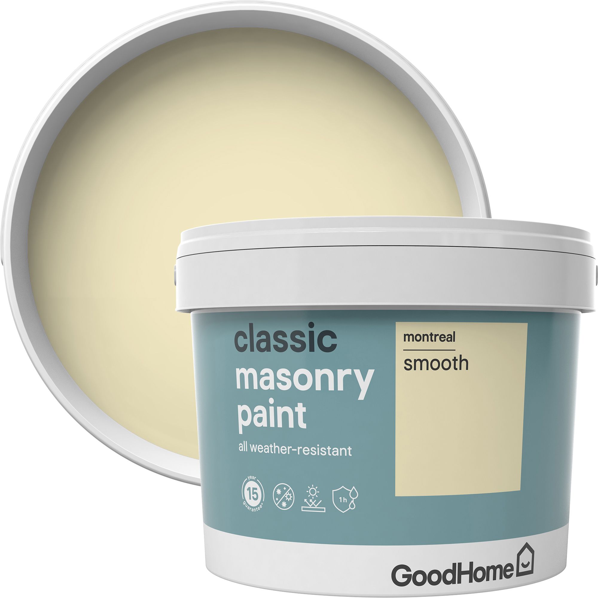 GoodHome Classic Montreal Smooth Matt Masonry paint, 10L DIY at B&Q