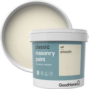 GoodHome Classic Vail Smooth Matt Cream Masonry paint, 5L