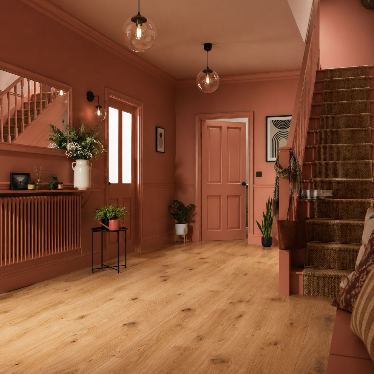 GoodHome Classy Natural Oak effect Textured Composite Click flooring Sample
