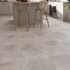 GoodHome Classy White Concrete effect Composite Click flooring, 1.95m²