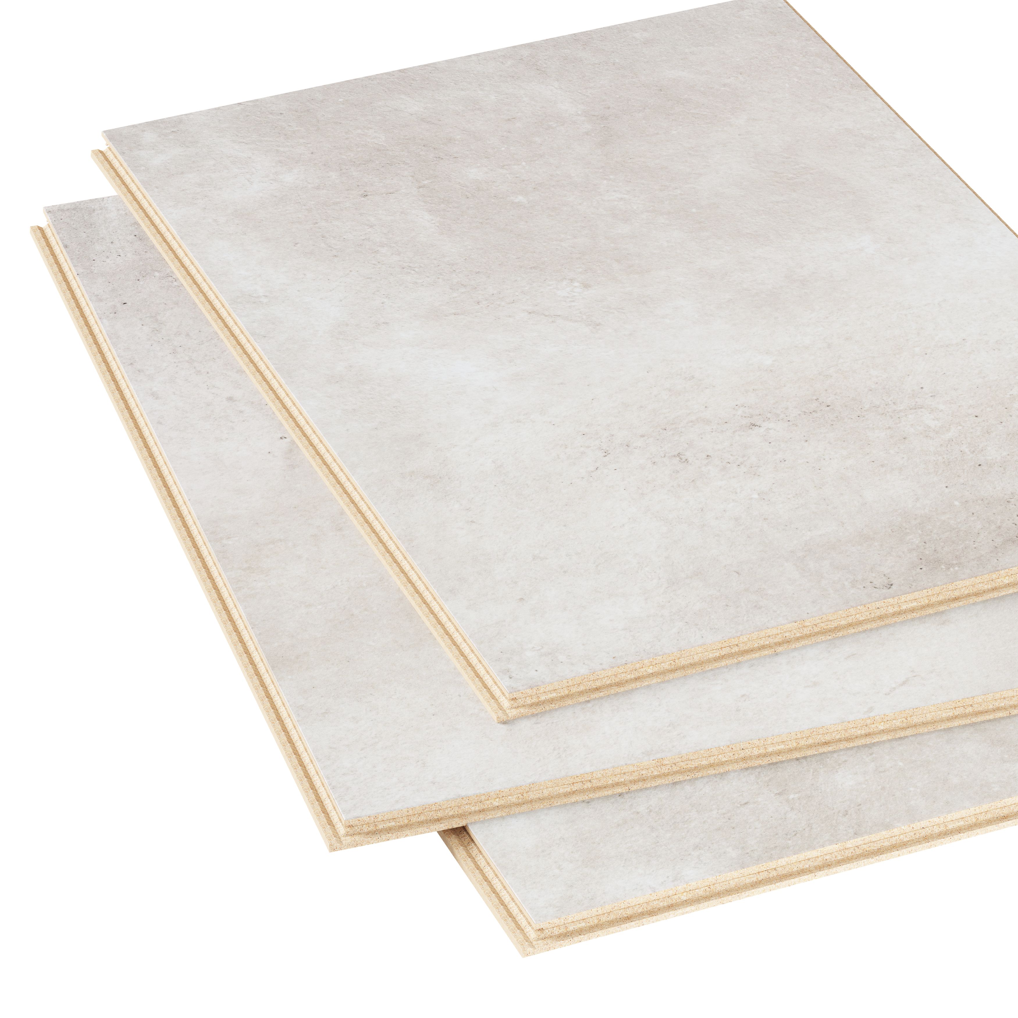 GoodHome Classy White Concrete effect Composite Click flooring, 1.95m²