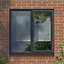 GoodHome Clear Double glazed Grey uPVC Left-handed Window, (H)965mm (W)905mm