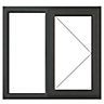GoodHome Clear Double glazed Grey uPVC Right-handed Window, (H)1115mm (W)1190mm
