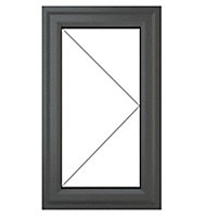 GoodHome Clear Double glazed Grey uPVC Right-handed Window, (H)1190mm (W)610mm