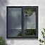 GoodHome Clear Double glazed Grey uPVC Right-handed Window, (H)965mm (W)905mm