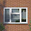 GoodHome Clear Double glazed Grey uPVC Top hung Window, (H)1115mm (W)1770mm