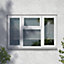 GoodHome Clear Double glazed Grey uPVC Top hung Window, (H)1115mm (W)1770mm