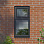 GoodHome Clear Double glazed Grey uPVC Top hung Window, (H)1115mm (W)610mm