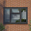 GoodHome Clear Double glazed Grey uPVC Top hung Window, (H)1190mm (W)1770mm
