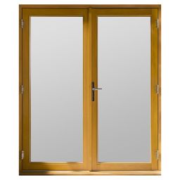 GoodHome Clear Double glazed Hardwood Reversible Patio door & frame, (H)2094mm (W)1494mm