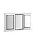 GoodHome Clear Double glazed White Fixed Window, (H)1045mm (W)1765mm