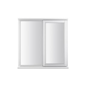 GoodHome Clear Double glazed White Right-handed RH Window, (H)895mm (W)910mm