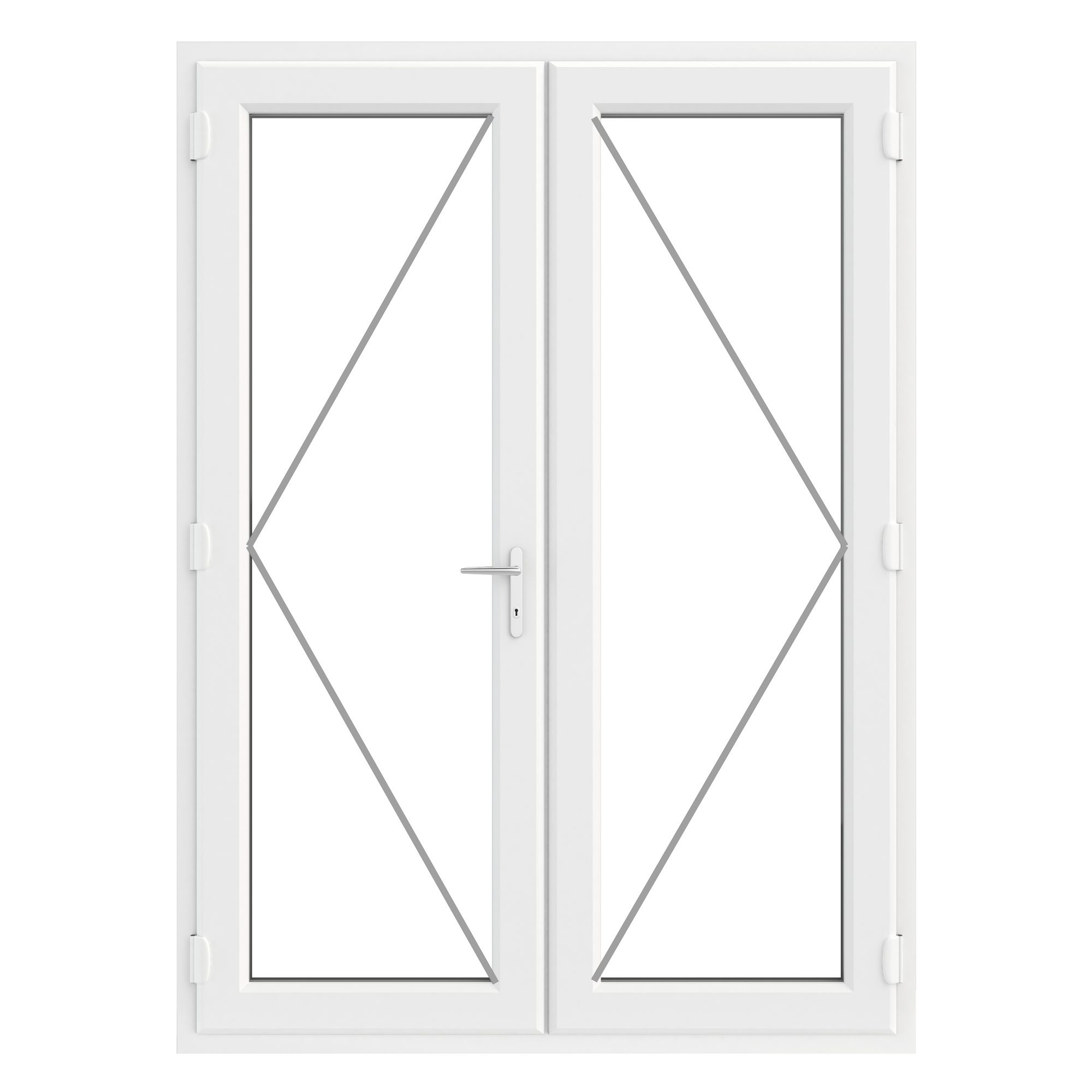 GoodHome Clear Double glazed White uPVC External Patio door & frame, (H