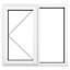 GoodHome Clear Double glazed White uPVC Left-handed Window, (H)965mm (W)1190mm