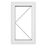 GoodHome Clear Double glazed White uPVC Left-handed Window, (H)965mm (W)610mm