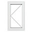 GoodHome Clear Double glazed White uPVC Left-handed Window, (H)965mm (W)610mm