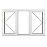 GoodHome Clear Double glazed White uPVC LH & RH Window, (H)1190mm (W)1770mm
