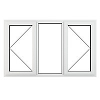 GoodHome Clear Double glazed White uPVC LH & RH Window, (H)965mm (W)1770mm