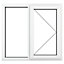 GoodHome Clear Double glazed White uPVC Right-handed Window, (H)1040mm (W)1190mm