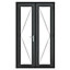 GoodHome Clear Glazed Grey uPVC External Patio door & frame, (H)2090mm (W)1190mm