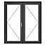 GoodHome Clear Glazed Grey uPVC External Patio door & frame, (H)2090mm (W)1790mm