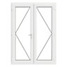 GoodHome Clear Glazed White uPVC External Patio door & frame, (H)2090mm (W)1490mm