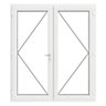 GoodHome Clear Glazed White uPVC External Patio door & frame, (H)2090mm (W)1790mm