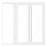 GoodHome Clear Glazed White uPVC External Patio door & frame, (H)2090mm (W)2090mm