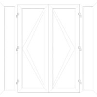 GoodHome Clear Glazed White uPVC External Patio door & frame, (H)2090mm (W)2690mm