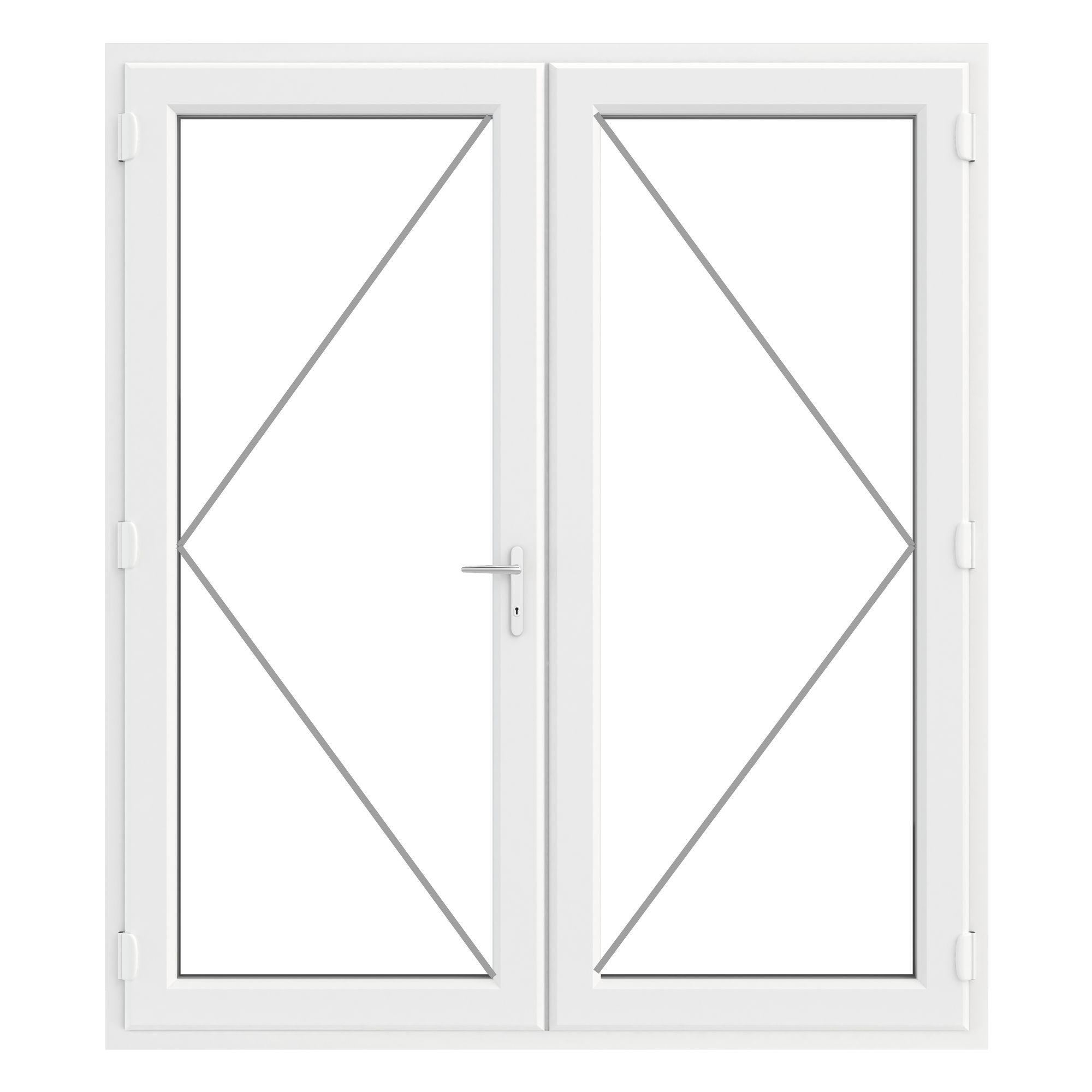 GoodHome Clear Glazed White uPVC Patio door & frame with 2 panes, (H)2090mm (W)1790mm External