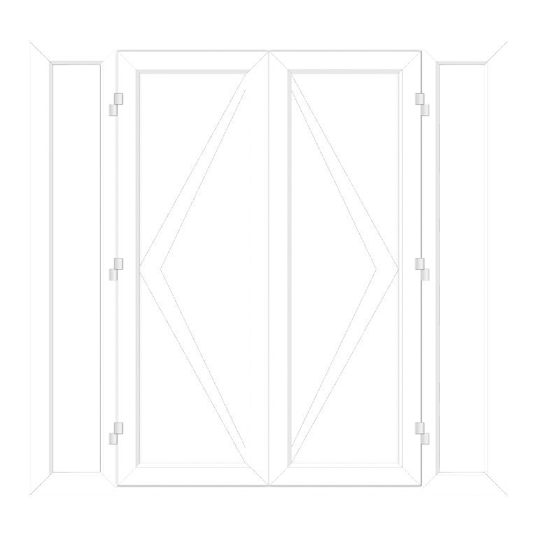 GoodHome Clear Glazed White uPVC Patio door & frame with 4 panes, (H)2090mm (W)2390mm External