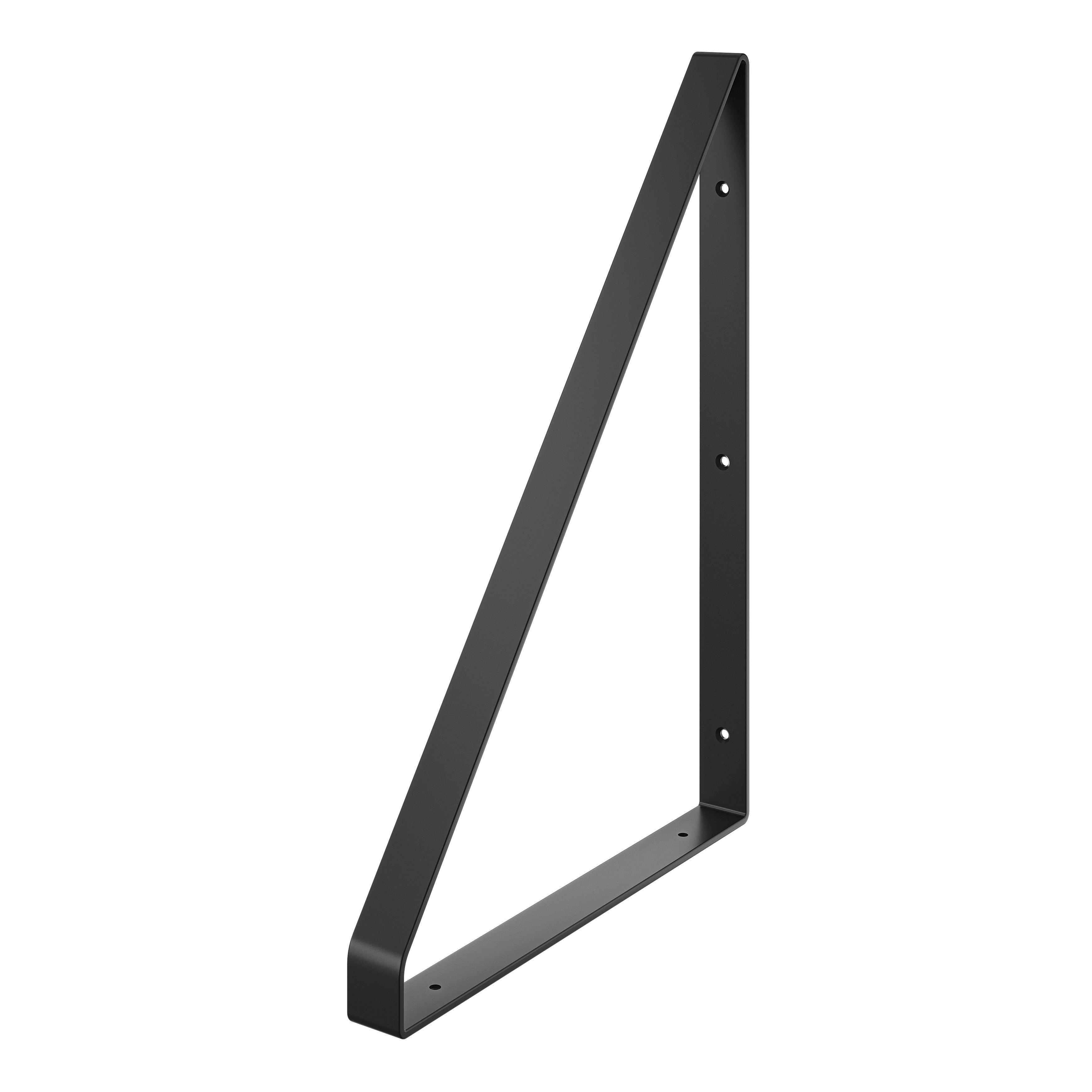 GoodHome Clever Black Steel Shelving bracket (H)280mm (D)200mm