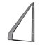 GoodHome Clever Silver effect Steel Shelving bracket (H)280mm (D)200mm