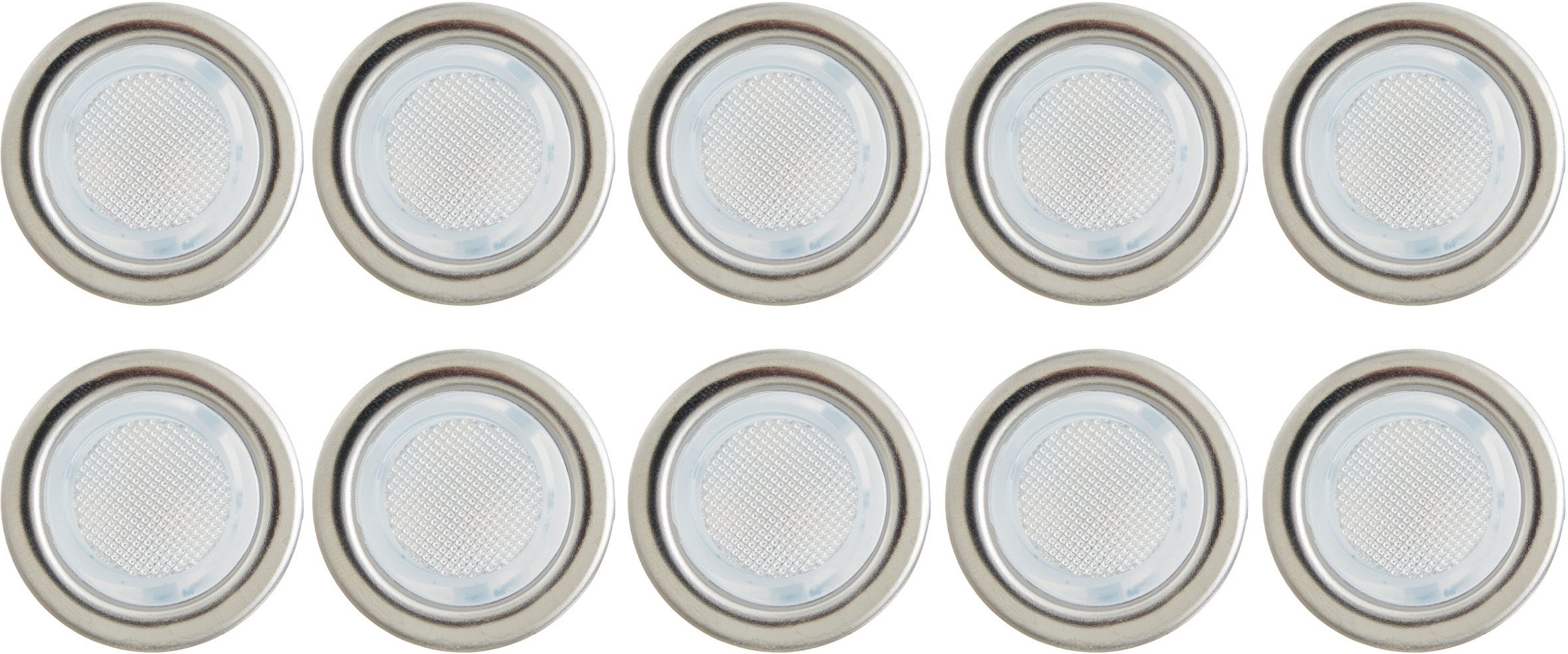 GoodHome Coldstrip Stainless steel Mains-powered Blue LED Round Deck light