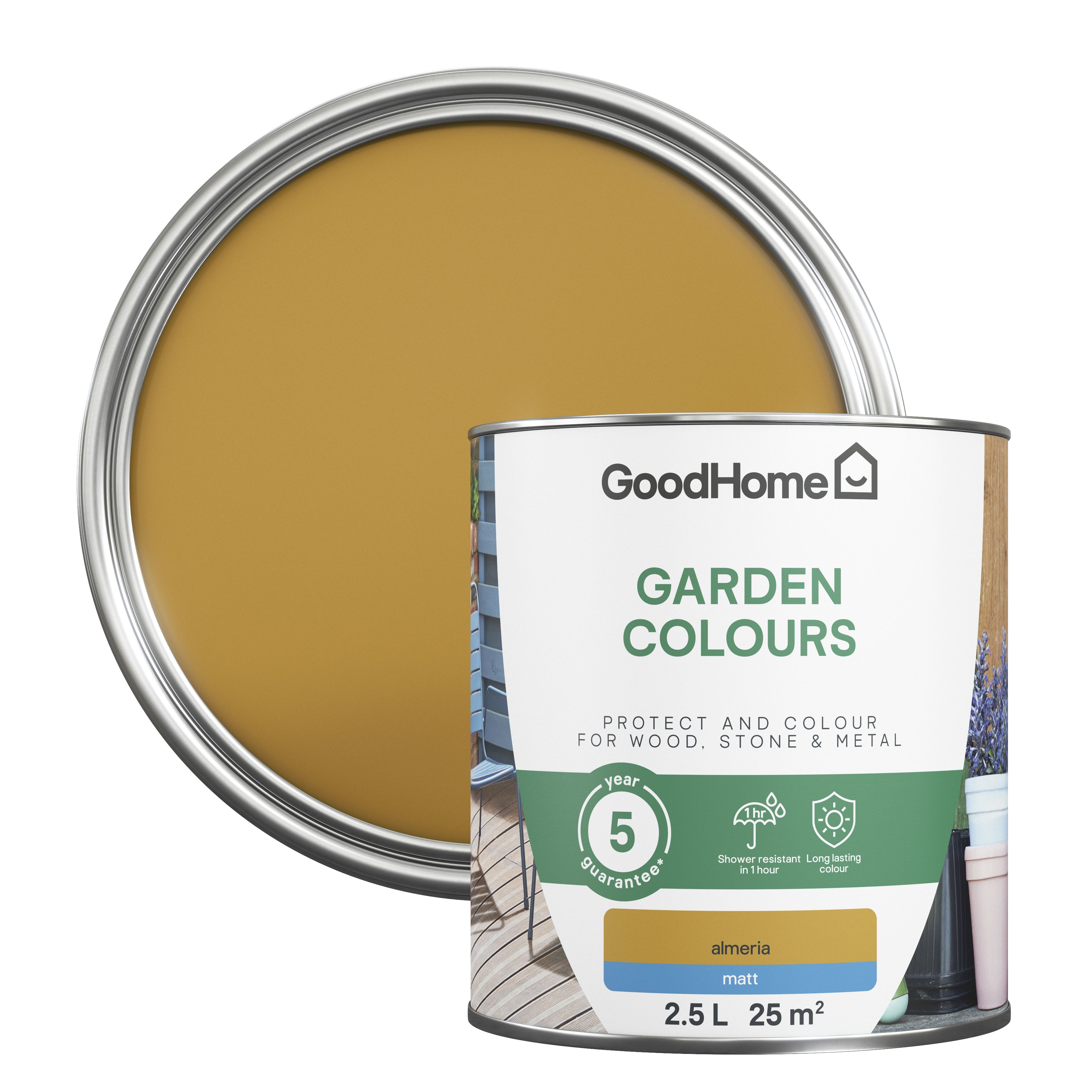 GoodHome Colour It Almeria Matt Multi-surface paint, 2.5L