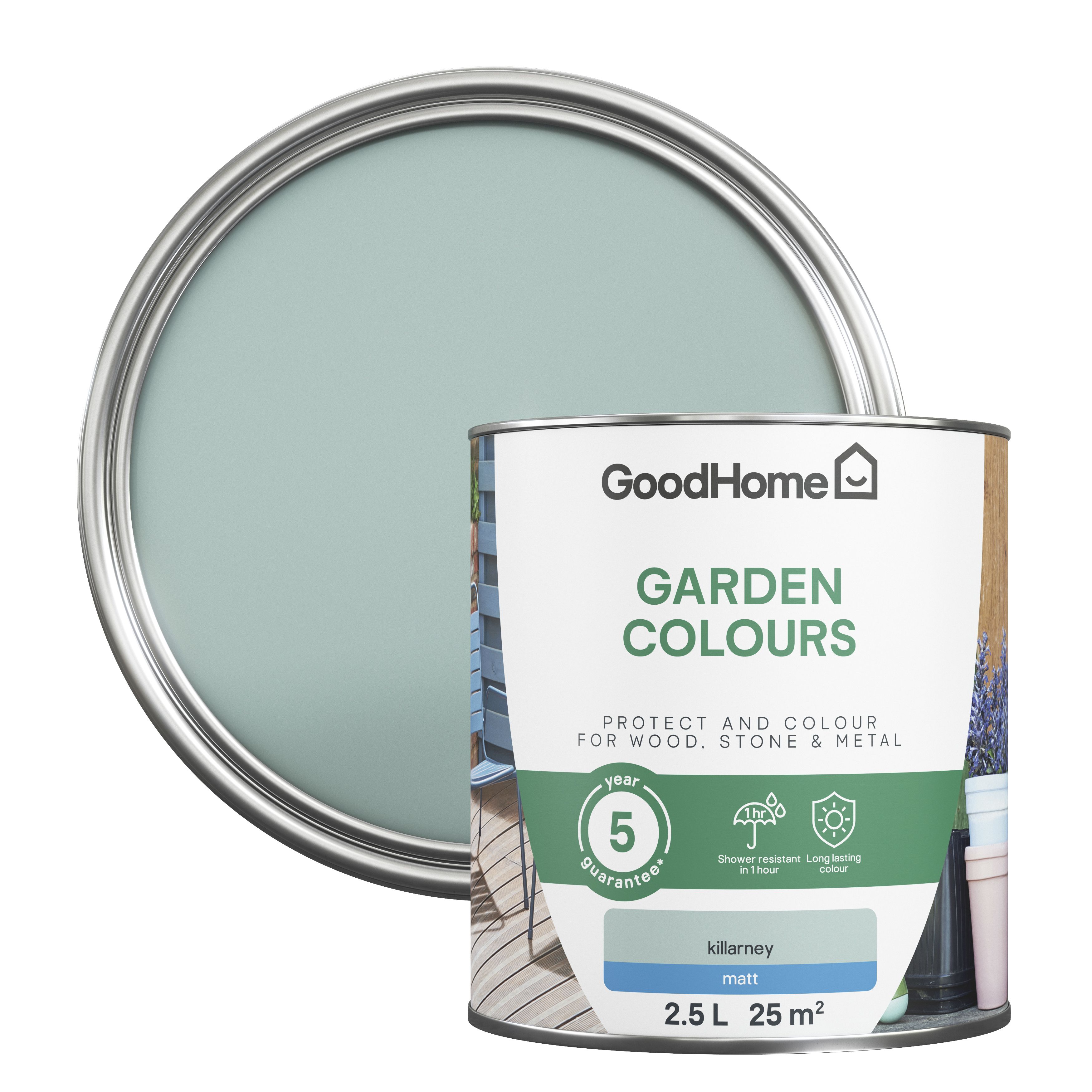 GoodHome Colour it Killarney Matt Multisurface paint, 2.5L DIY at B&Q