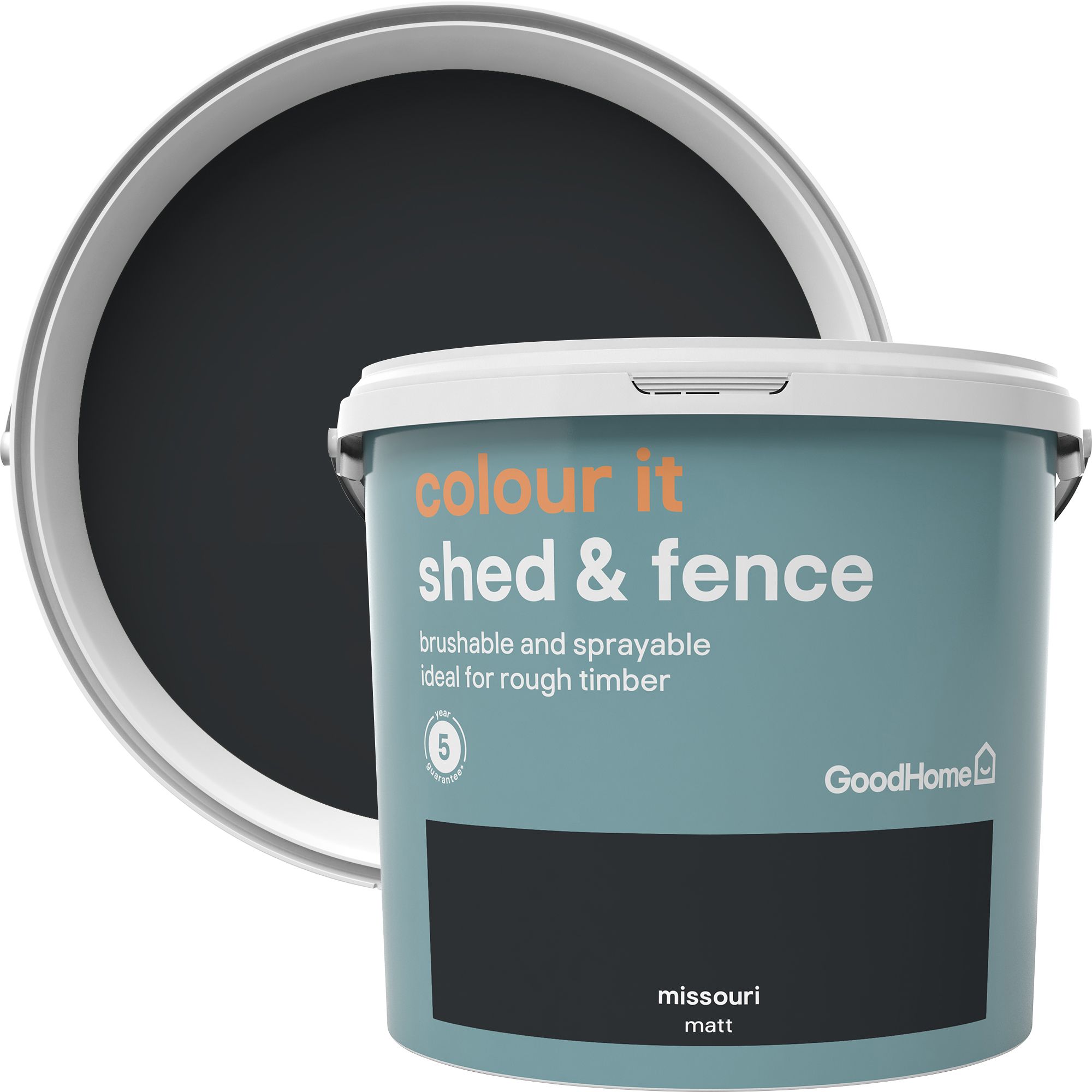 GoodHome Colour it Missouri Matt Fence shed Stain 5L