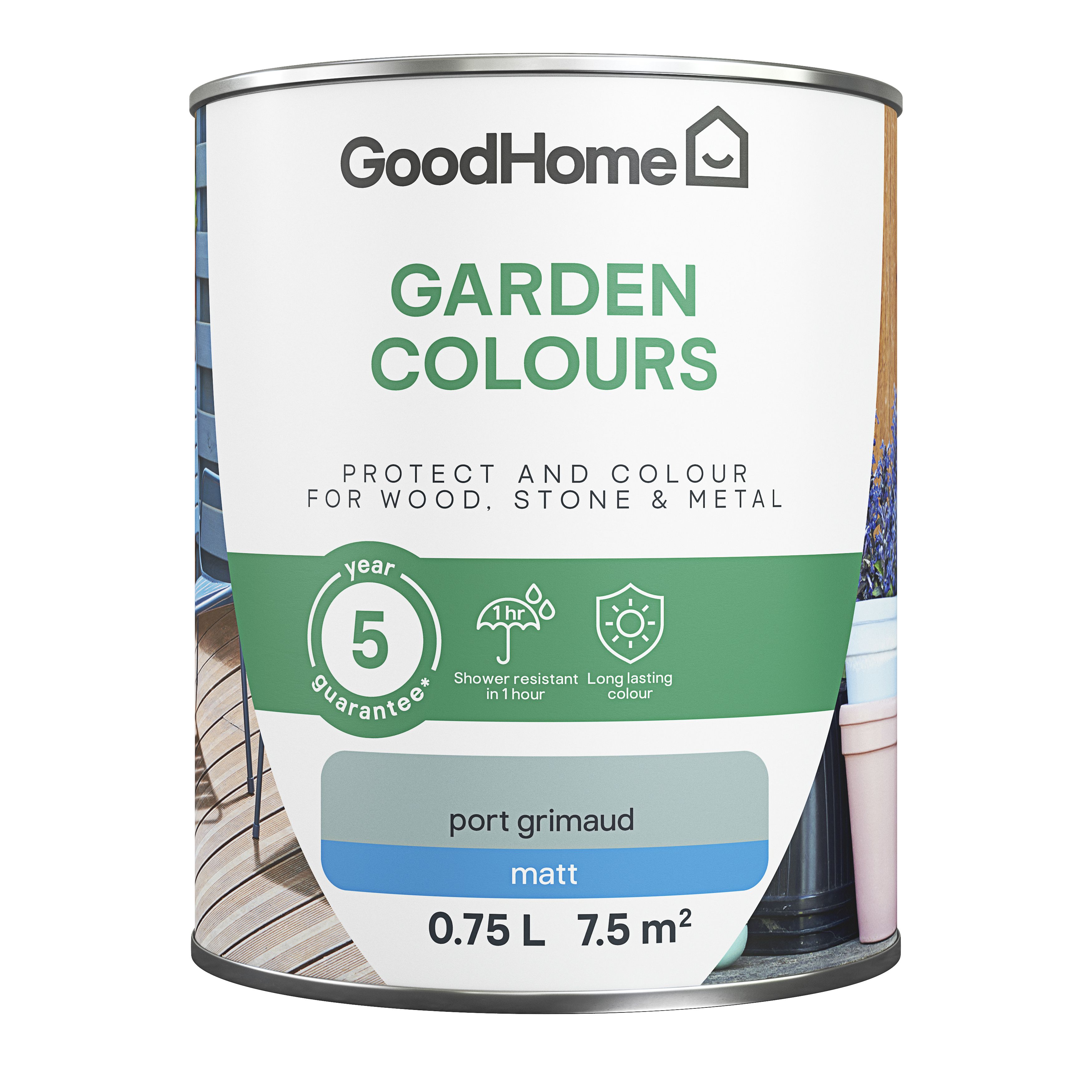 GoodHome Colour It Port Grimaud Matt Multi-surface paint, 750ml